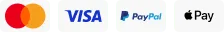 Visa, Mastercard, PayPal and Apple Pay accepted